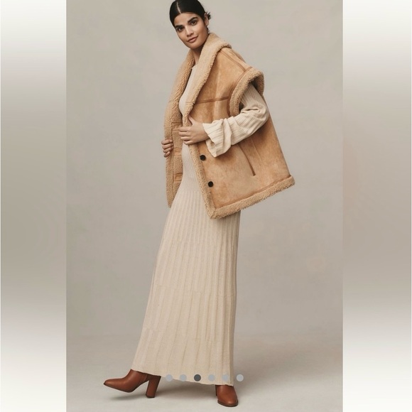 ANTHROPOLOGIE Alec Les Filles Relaxed Sherpa Vest - Picture 4 of 6